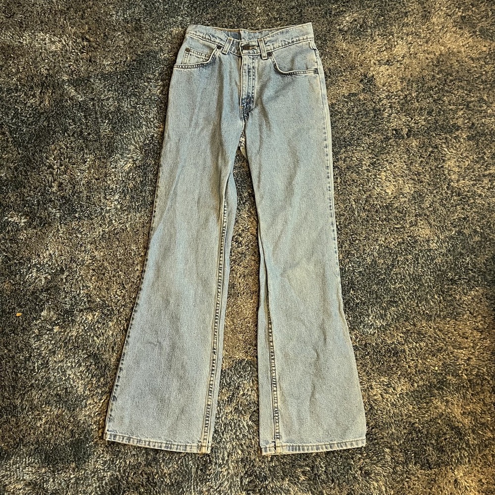 Vintage Levi's 31417 Jeans Kids 16 Slim Blue Straight White Tab Grunge Denim